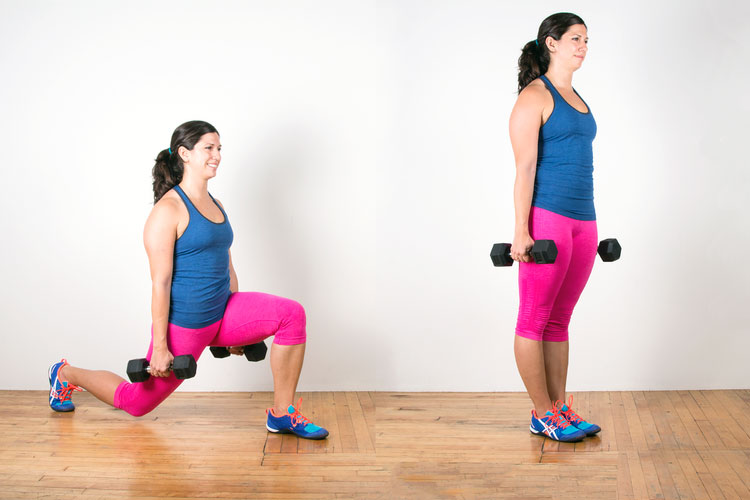 Push Back Lunges